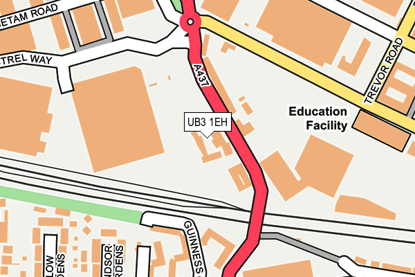 UB3 1EH map - OS OpenMap – Local (Ordnance Survey)