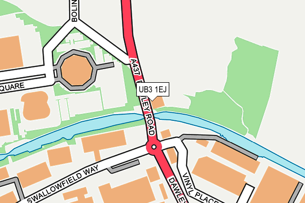 UB3 1EJ map - OS OpenMap – Local (Ordnance Survey)
