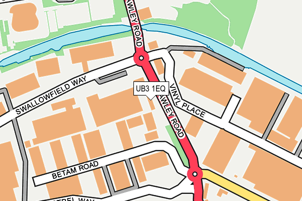 UB3 1EQ map - OS OpenMap – Local (Ordnance Survey)