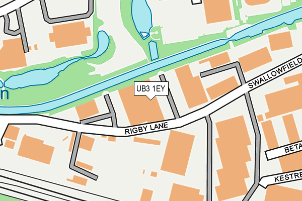 UB3 1EY map - OS OpenMap – Local (Ordnance Survey)