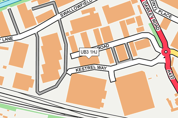 UB3 1HJ map - OS OpenMap – Local (Ordnance Survey)