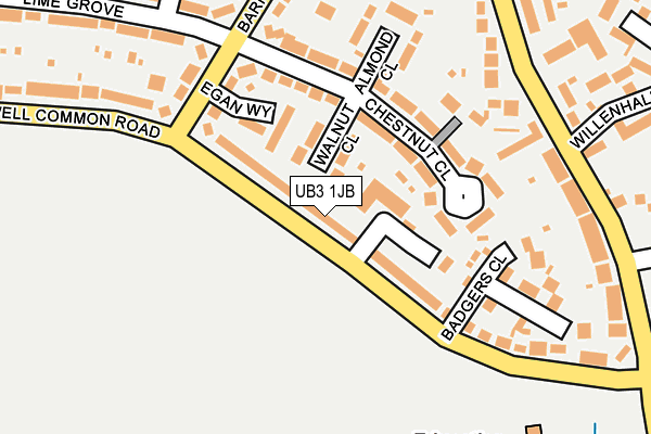 UB3 1JB map - OS OpenMap – Local (Ordnance Survey)