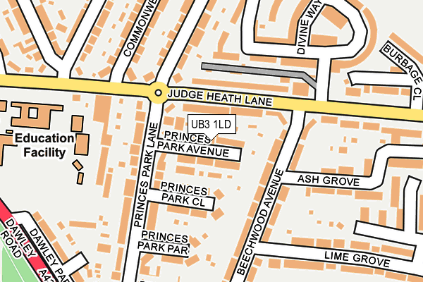 UB3 1LD map - OS OpenMap – Local (Ordnance Survey)
