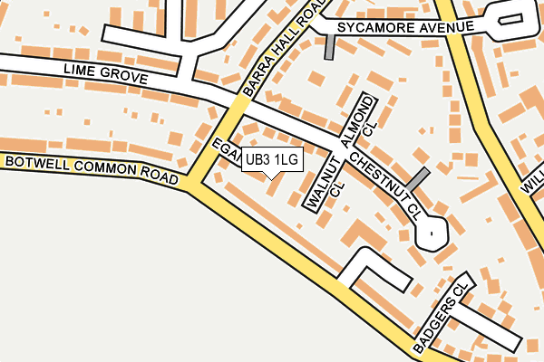 UB3 1LG map - OS OpenMap – Local (Ordnance Survey)