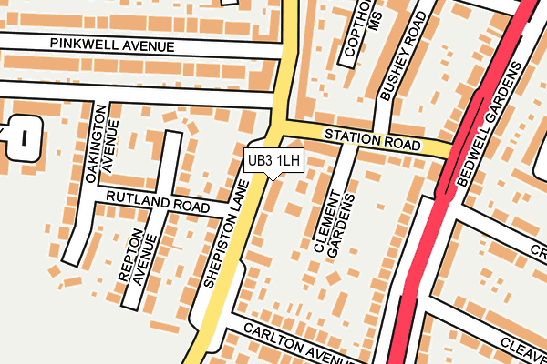 UB3 1LH map - OS OpenMap – Local (Ordnance Survey)