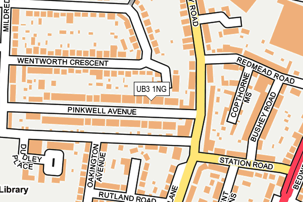 UB3 1NG map - OS OpenMap – Local (Ordnance Survey)
