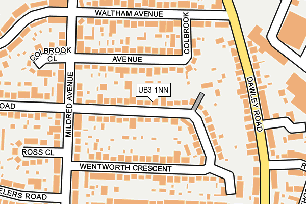 UB3 1NN map - OS OpenMap – Local (Ordnance Survey)