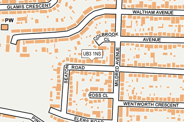UB3 1NS map - OS OpenMap – Local (Ordnance Survey)