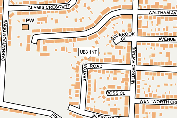 UB3 1NT map - OS OpenMap – Local (Ordnance Survey)