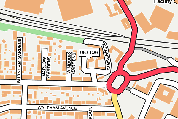 UB3 1QG map - OS OpenMap – Local (Ordnance Survey)