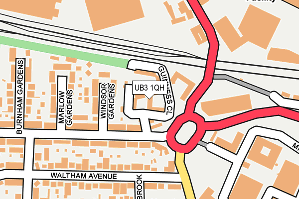 UB3 1QH map - OS OpenMap – Local (Ordnance Survey)