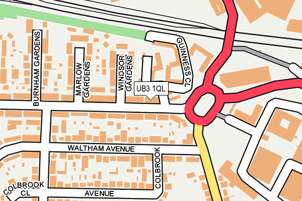 UB3 1QL map - OS OpenMap – Local (Ordnance Survey)