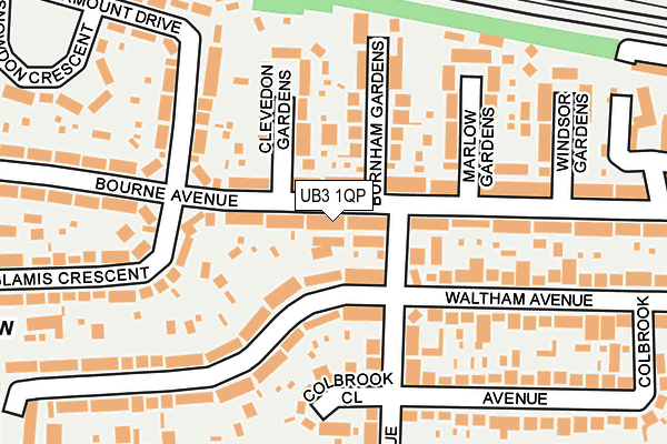 UB3 1QP map - OS OpenMap – Local (Ordnance Survey)