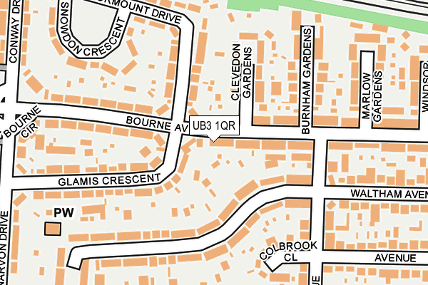 UB3 1QR map - OS OpenMap – Local (Ordnance Survey)