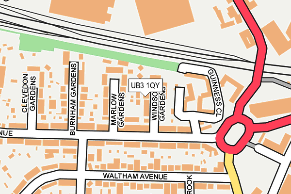 UB3 1QY map - OS OpenMap – Local (Ordnance Survey)
