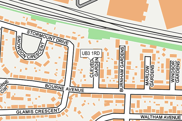 UB3 1RD map - OS OpenMap – Local (Ordnance Survey)