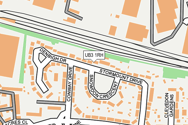 UB3 1RH map - OS OpenMap – Local (Ordnance Survey)