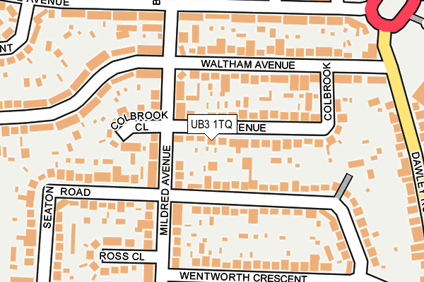 UB3 1TQ map - OS OpenMap – Local (Ordnance Survey)