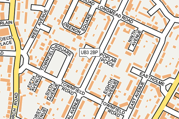 UB3 2BP map - OS OpenMap – Local (Ordnance Survey)