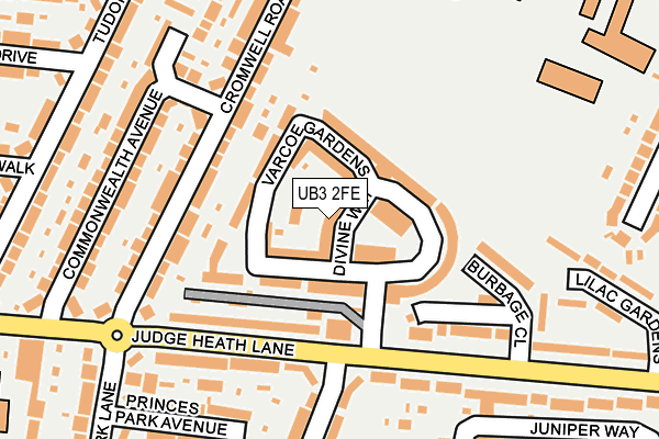 UB3 2FE map - OS OpenMap – Local (Ordnance Survey)