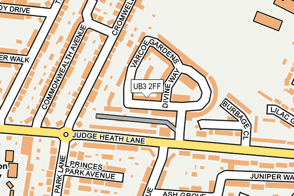 UB3 2FF map - OS OpenMap – Local (Ordnance Survey)