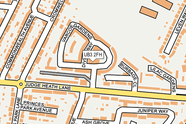 UB3 2FH map - OS OpenMap – Local (Ordnance Survey)