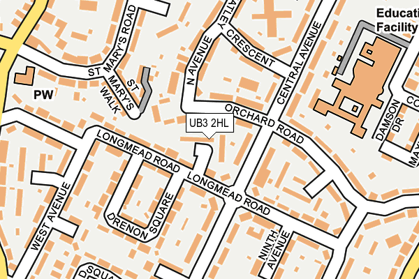 UB3 2HL map - OS OpenMap – Local (Ordnance Survey)