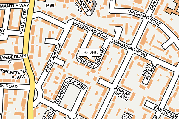 UB3 2HQ map - OS OpenMap – Local (Ordnance Survey)