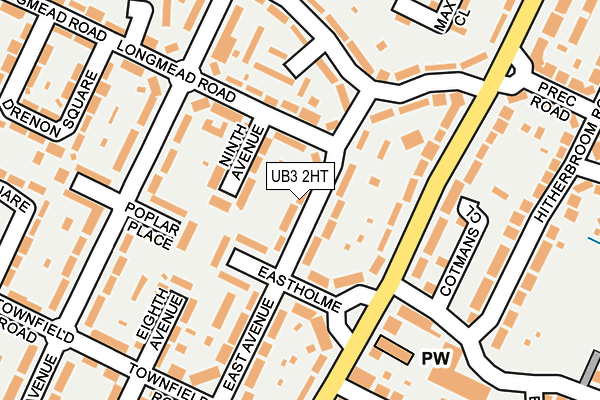 UB3 2HT map - OS OpenMap – Local (Ordnance Survey)
