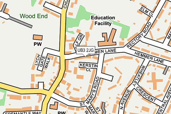 UB3 2JG map - OS OpenMap – Local (Ordnance Survey)