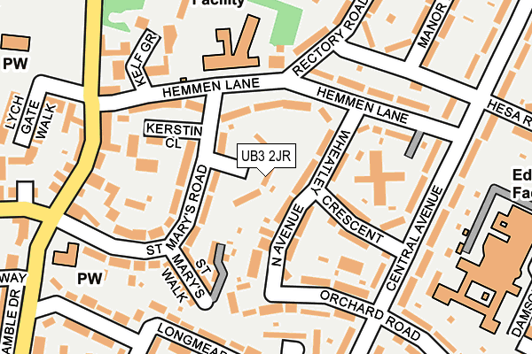 UB3 2JR map - OS OpenMap – Local (Ordnance Survey)