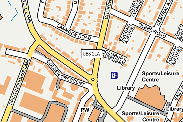 UB3 2LA map - OS OpenMap – Local (Ordnance Survey)