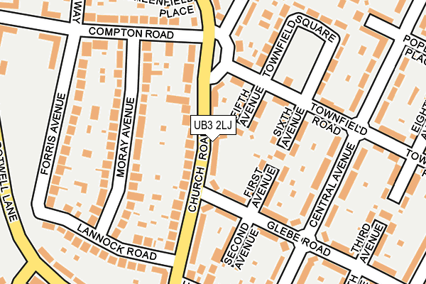 UB3 2LJ map - OS OpenMap – Local (Ordnance Survey)