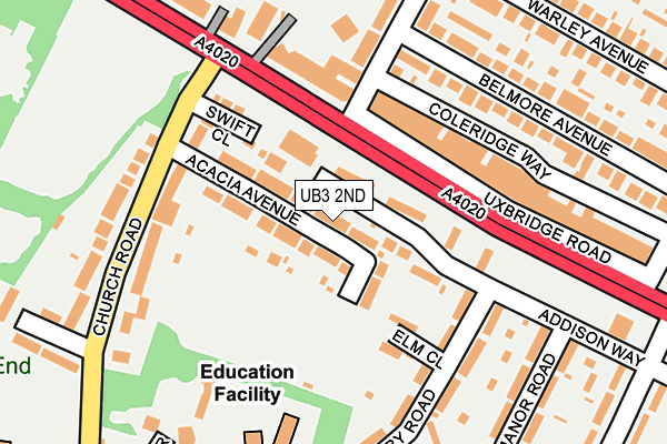 UB3 2ND map - OS OpenMap – Local (Ordnance Survey)