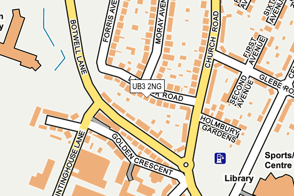 UB3 2NG map - OS OpenMap – Local (Ordnance Survey)