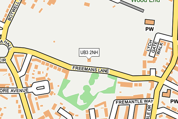 UB3 2NH map - OS OpenMap – Local (Ordnance Survey)