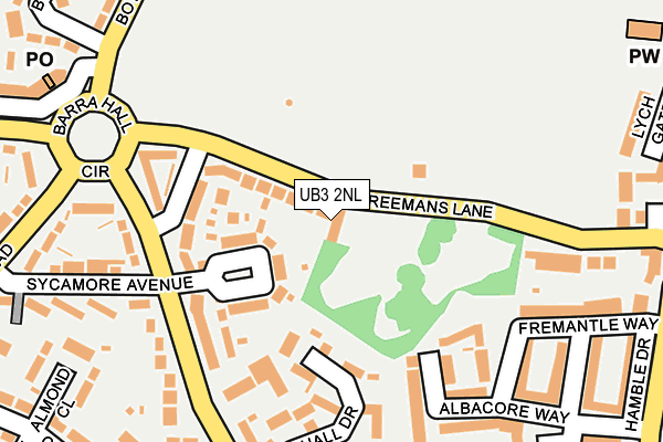 UB3 2NL map - OS OpenMap – Local (Ordnance Survey)