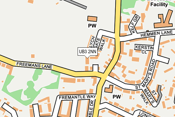 UB3 2NN map - OS OpenMap – Local (Ordnance Survey)