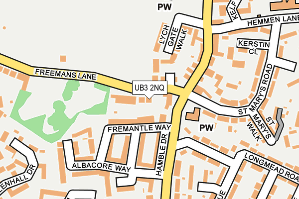 UB3 2NQ map - OS OpenMap – Local (Ordnance Survey)