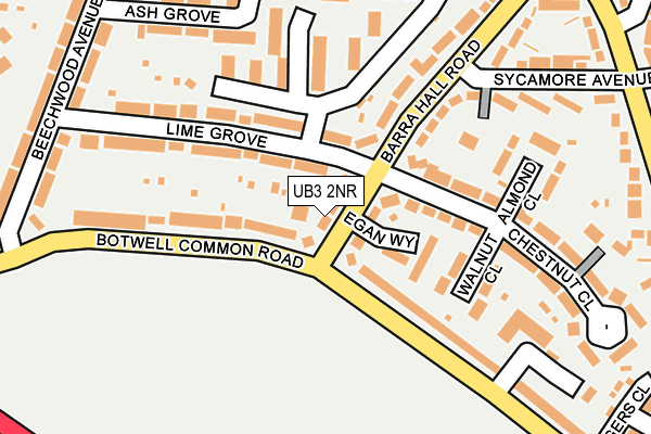 UB3 2NR map - OS OpenMap – Local (Ordnance Survey)
