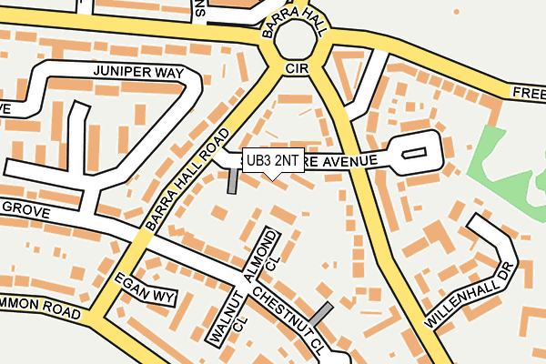 UB3 2NT map - OS OpenMap – Local (Ordnance Survey)