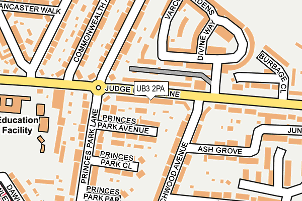 UB3 2PA map - OS OpenMap – Local (Ordnance Survey)