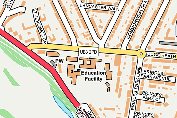 UB3 2PD map - OS OpenMap – Local (Ordnance Survey)