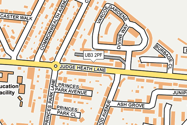 UB3 2PF map - OS OpenMap – Local (Ordnance Survey)