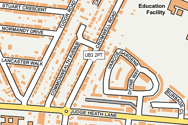 UB3 2PT map - OS OpenMap – Local (Ordnance Survey)