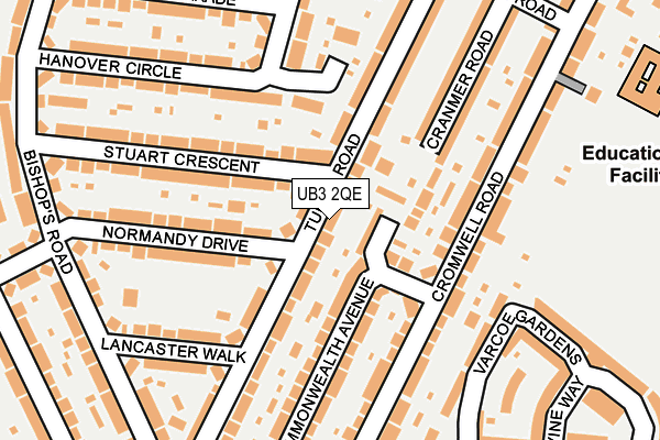 UB3 2QE map - OS OpenMap – Local (Ordnance Survey)