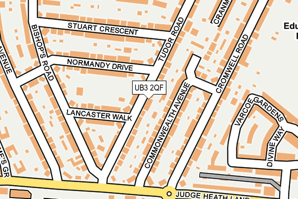 UB3 2QF map - OS OpenMap – Local (Ordnance Survey)