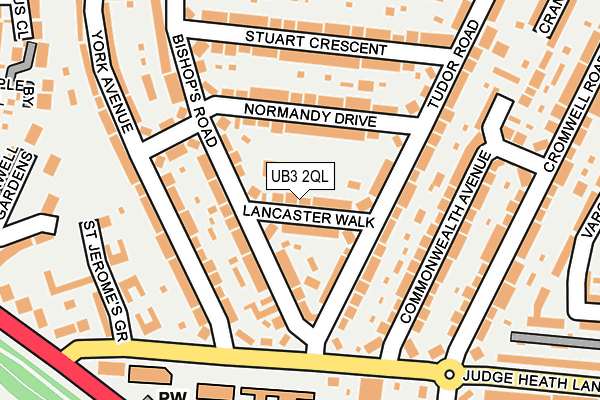 UB3 2QL map - OS OpenMap – Local (Ordnance Survey)