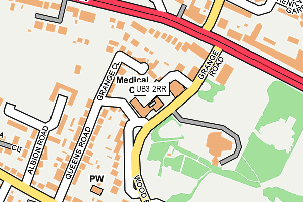 UB3 2RR map - OS OpenMap – Local (Ordnance Survey)