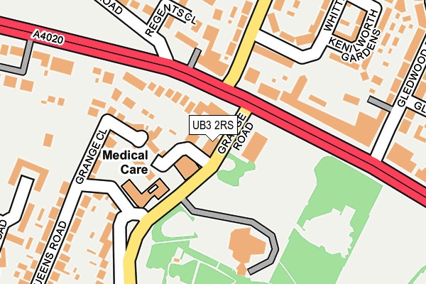 UB3 2RS map - OS OpenMap – Local (Ordnance Survey)